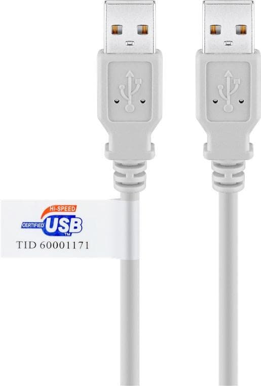 Goobay USB 2.0 Hi-Speed-kabel med USB-sertifikat, grå
