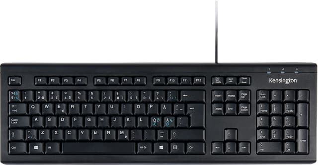 Kensington ValuKeyboard tastatur med kabel (Pan Nordic-oppsett)