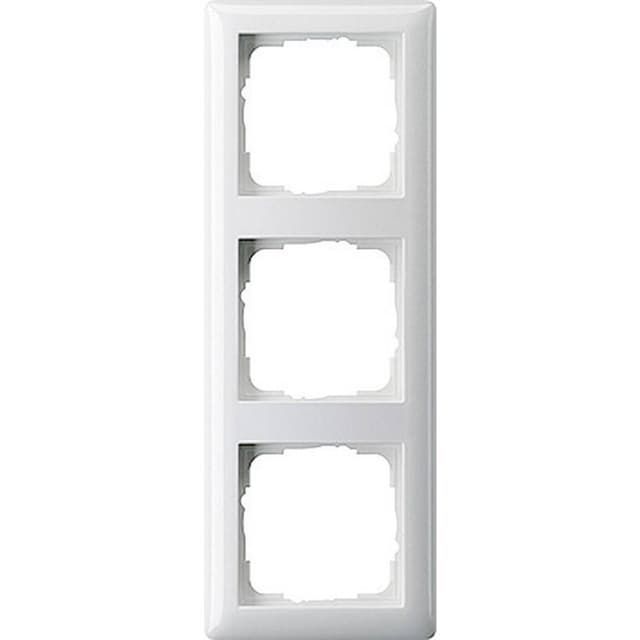 GIRA 3x Täckram System 55, Standard 55 Ren vit
