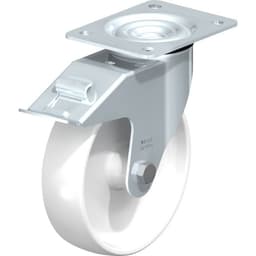 Styrehjul med påskruningsplade og stop-fix-bremse Blickle LE-PO 175G-FI