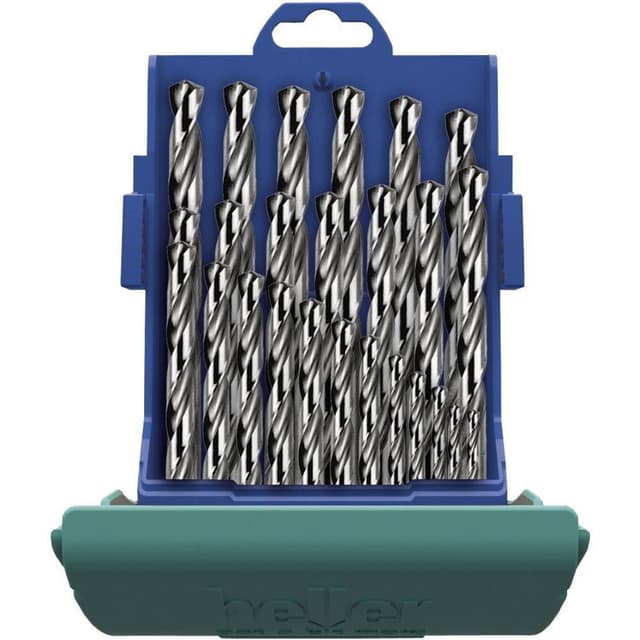 Heller 21961 7 HSS Metall-spiralborrset 19 delar Slipat