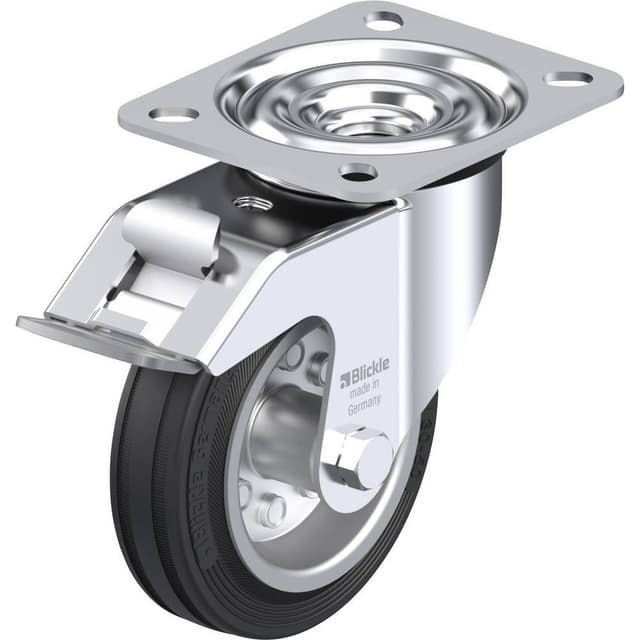 Blickle 281402 Stålplåt-länkhjul, Ø 100 mm med fixering