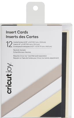 Cricut Joy Neutrals A2 kortti-insertit (12 kpl)