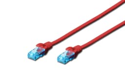 Digitus CAT 5e U-UTP Patch -johto, PVC AWG 26/7, Modulaarinen RJ45 (8/8) pistoke, 1 m, punainen