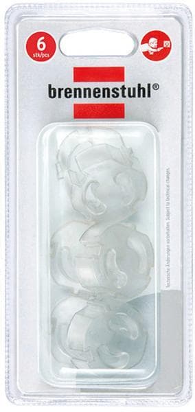 Brennenstuhl barnskydd för grenuttag, 6-pack, transparent, plast
