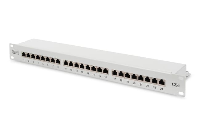 Digitus Patch Panel DN-91524S Vit, 48,2 x 4,4 x 10,9 cm, Kategori: CAT