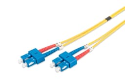Digitus Patch Cord FO, Duplex, SC till SC SM OS2 09/125 µ, 1 m Gul, SC