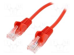 Goobay 95254 24AWG patch ledning, U/UTP, 6, snoet, CCA, PVC, rød, 0,25 m