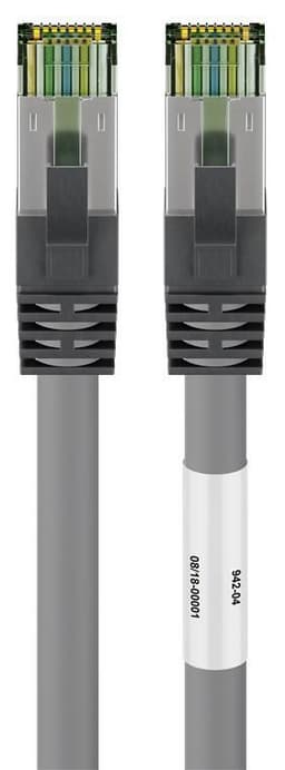 Goobay RJ45 (CAT 6A, 500 MHz) patchkabel med CAT 8.1 S/FTP rå kabel, g