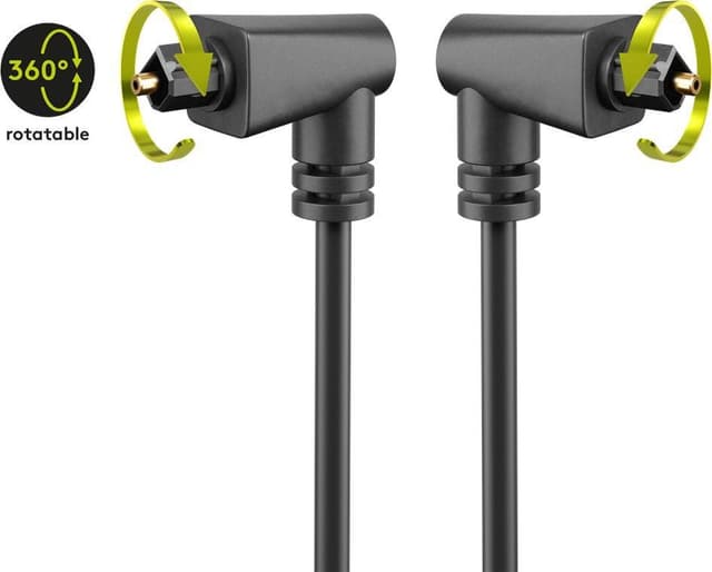 Goobay TOSLINK-kabel 2-fold vinklet og drejeligt