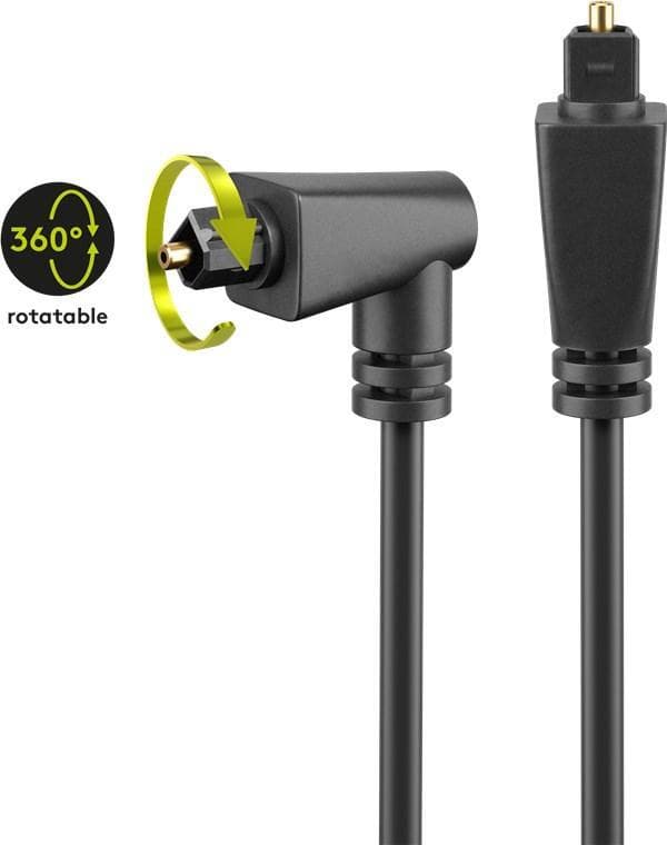 Goobay Vinklet Toslink -kabel og roterbar13160