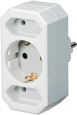 Brennenstuhl grenstik, 1xCEE 7/4, 2xCEE 7/16, CEE 7/7 tilslutning, hvid