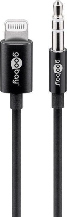 Goobay 66805 Apple Lightning -ljudanslutningskabel, (3,5 mm) 1 m, svar