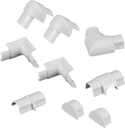 D-Line Skarvkontakt Halvcirkelformad 10 delar (vit)