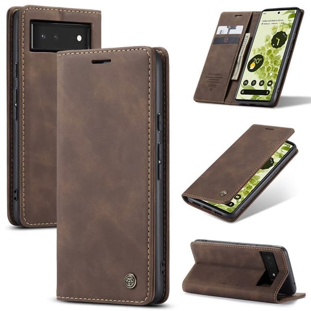 CaseMe Smart FlipCase Google Pixel 6  - kahvi