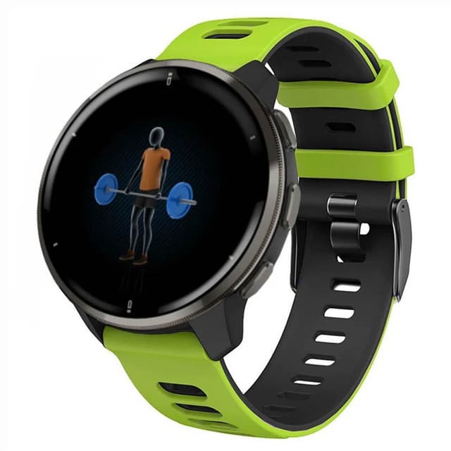 Twin Sport Rannekoru Garmin Venu 2 Plus - Lime/musta