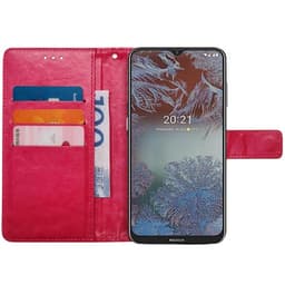 Wallet cover 3-kort Nokia G10 - Lyserød