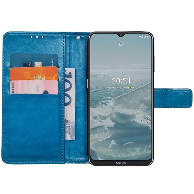 Lompakkokotelo 3-kortti Nokia G20 - Vaaleansininen