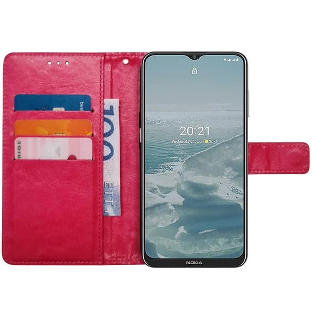 Mobil lommebok 3-kort Nokia G20 - Rosa