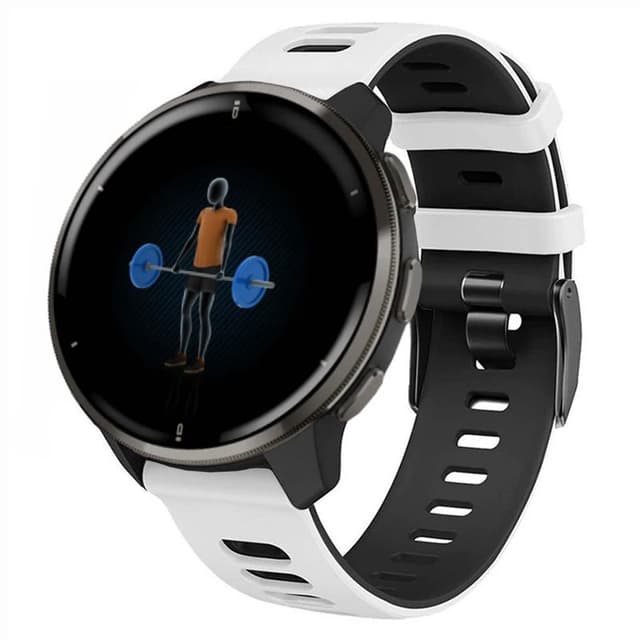 Twin Sport Armbånd Garmin Venu 2 Plus - Hvid/sort