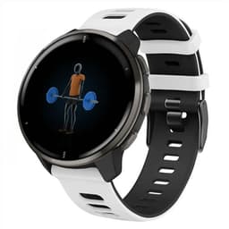 Twin Sport Rannekoru Garmin Venu 2 Plus - Valkoinen/musta