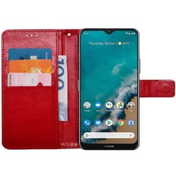 Lompakkokotelo 3-kortti Nokia G50 - Punainen