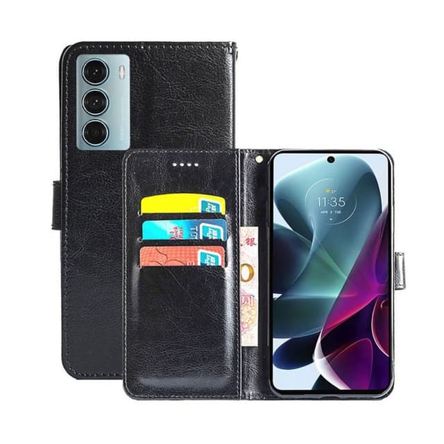 Lompakkokotelo 3-kortti Motorola Edge S30  - musta