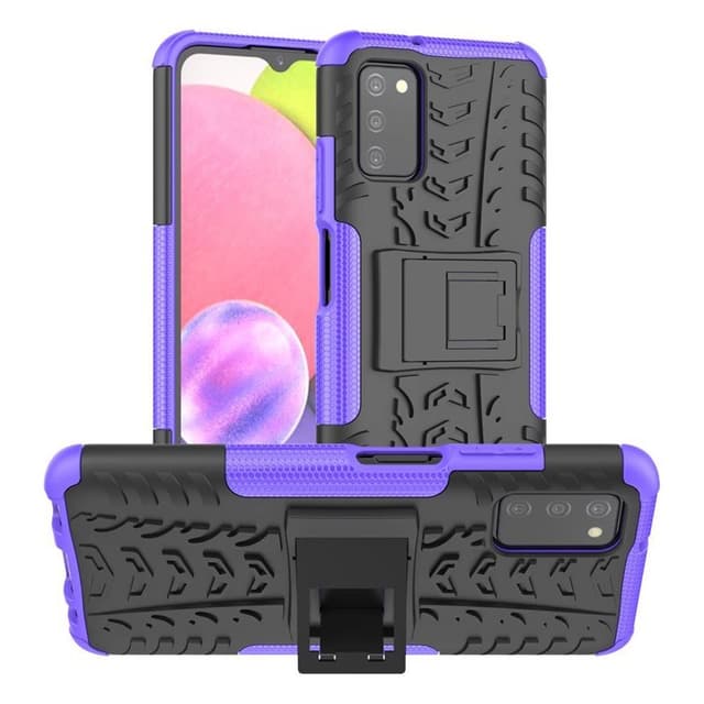Stødbestandigt cover med stativ Samsung Galaxy A03s - Lilla