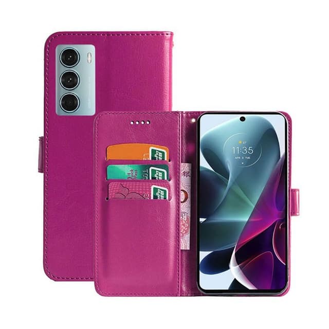 Lompakkokotelo 3-kortti Motorola Edge S30  - pinkki