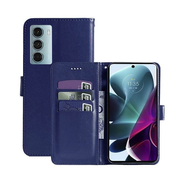 Lommebokdeksel 3-kort Motorola Edge S30  - Mørke blå