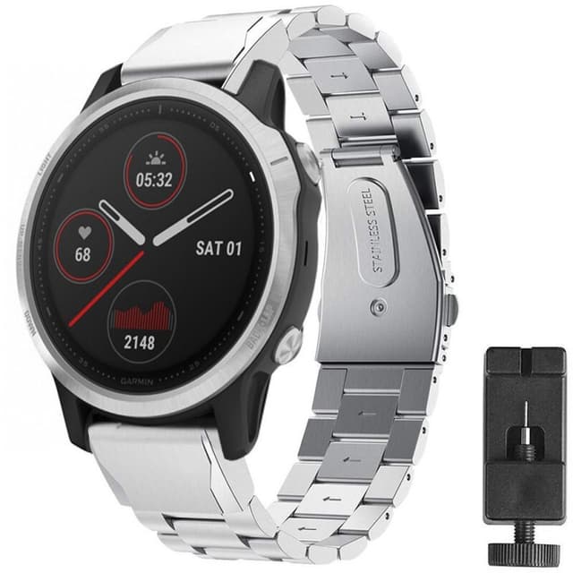 Rannekoru ruostumatonta terästä Garmin Fenix 7S - hopea