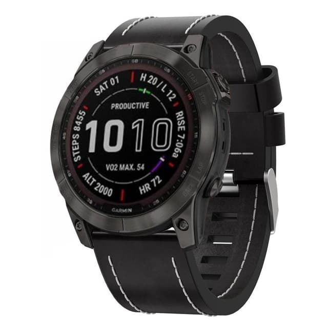 Läder Armband Garmin Fenix 7X - Svart