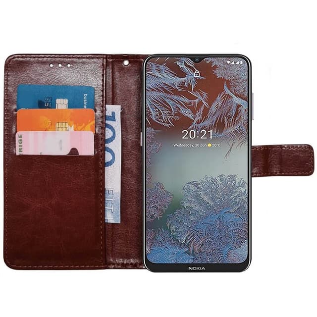 Wallet cover 3-kort Nokia G10 - Brun