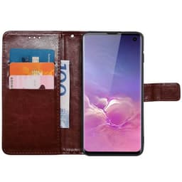Wallet cover 3-kort Samsung Galaxy S10 - Brun