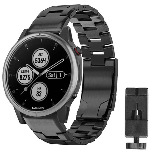 Armbånd titanium Garmin Fenix 7S - Sort