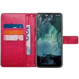 Wallet cover 3-kort Nokia G11 - Lyserød