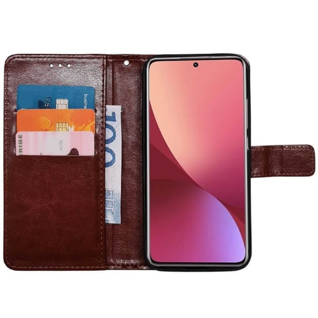 Wallet cover 3-kort Xiaomi 12 Pro - Brun