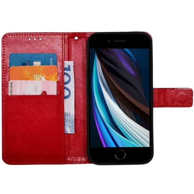 Wallet cover 3-kort Apple iPhone SE 2022 - Rød