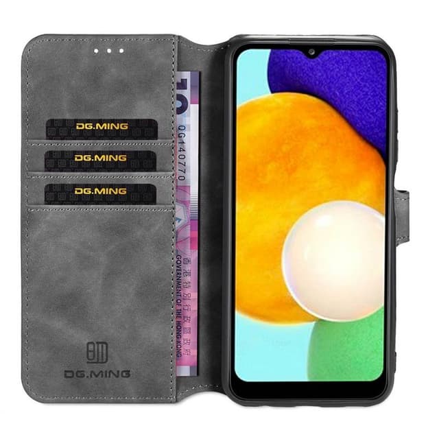 DG-Ming Wallet cover 3-kort Samsung Galaxy A03s - Grå