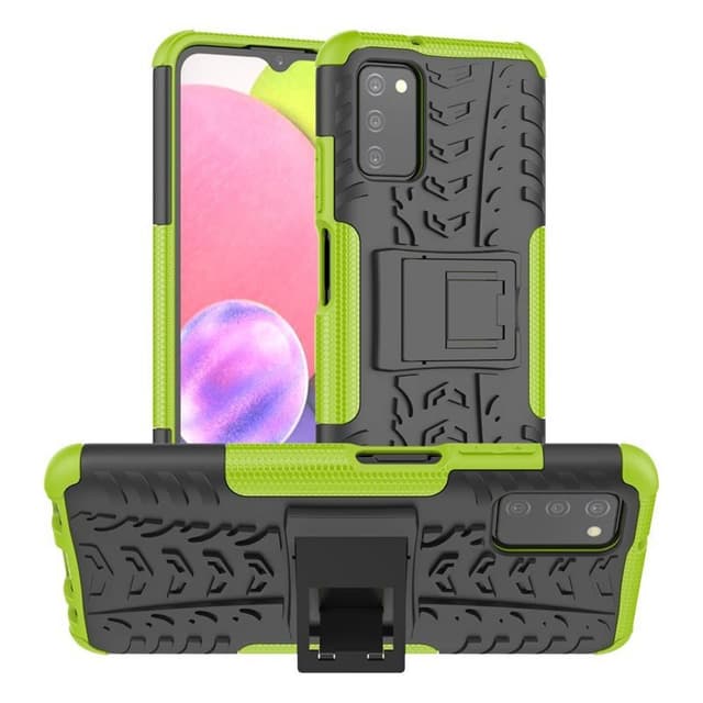 Stødbestandigt cover med stativ Samsung Galaxy A03s - Grøn