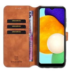 DG-Ming Wallet cover 3-kort Samsung Galaxy A03s - Brun