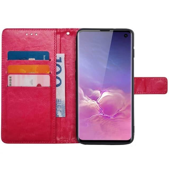 Lompakkokotelo 3-kortti Samsung Galaxy S10 - Vaaleanpunainen