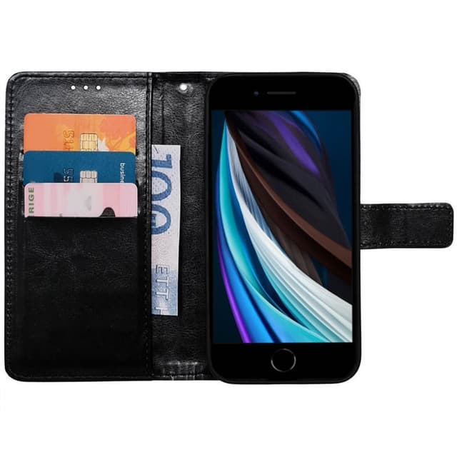 Mobil lommebok 3-kort Apple iPhone SE 2022 - Sort