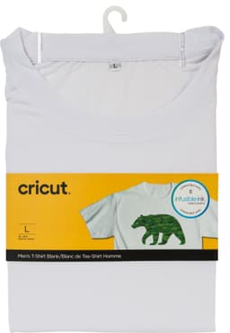 Cricut Infusible Ink hvit t-skjorte for menn (L)
