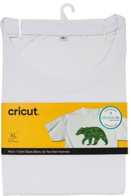 Cricut Infusible Ink miesten valkoinen t-paita (XL)