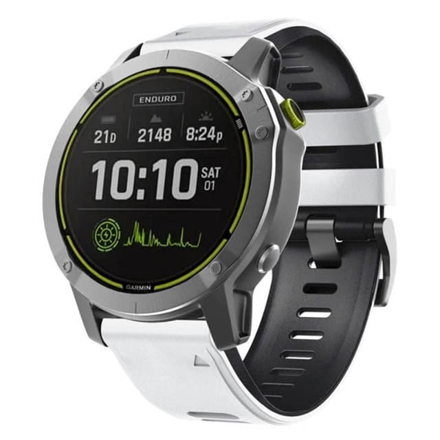 Twin Sport Rannekoru Garmin Fenix 7 - Valkoinen/musta