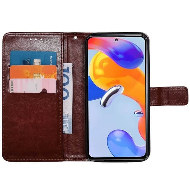 Mobil lommebok 3-kort Xiaomi Redmi Note 11 Pro 5G - Brun