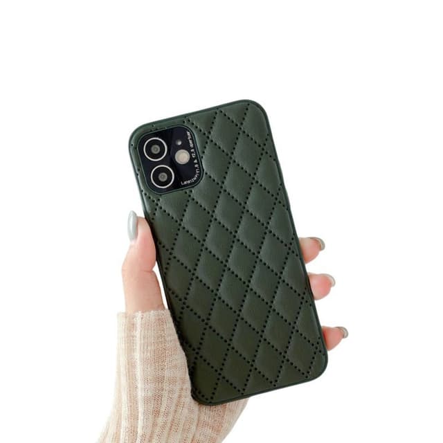 Rhombus  suojakuori Apple iPhone 12 - Tummanvihreä