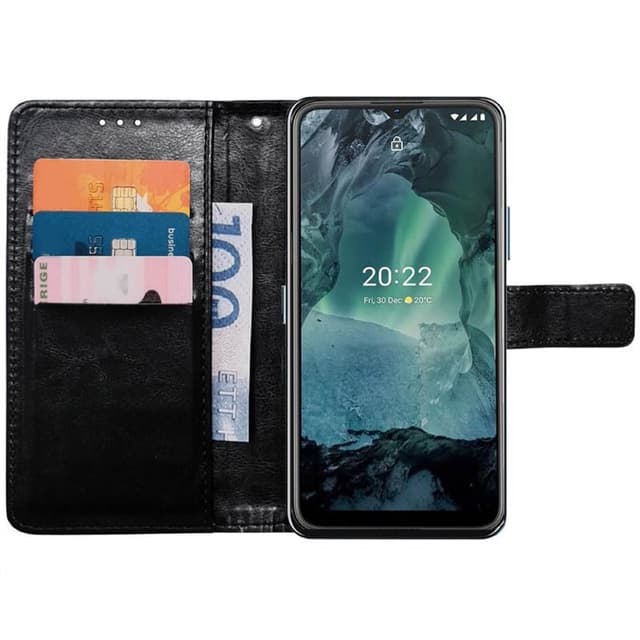 Lompakkokotelo 3-kortti Nokia G11 - Musta