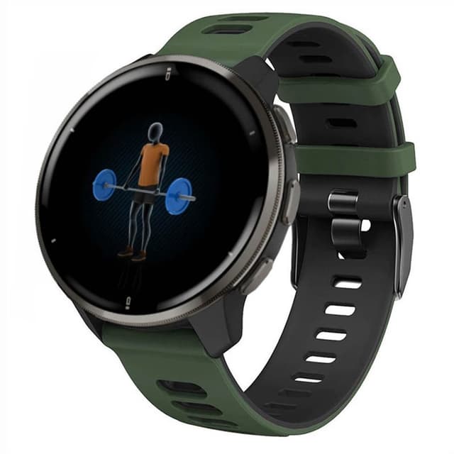 Twin Sport Rannekoru Garmin Venu 2 Plus - Vihreä/musta